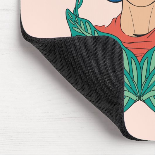 Frida Kahlo Bloemen Lijst Graphic Muismat (Hoek)