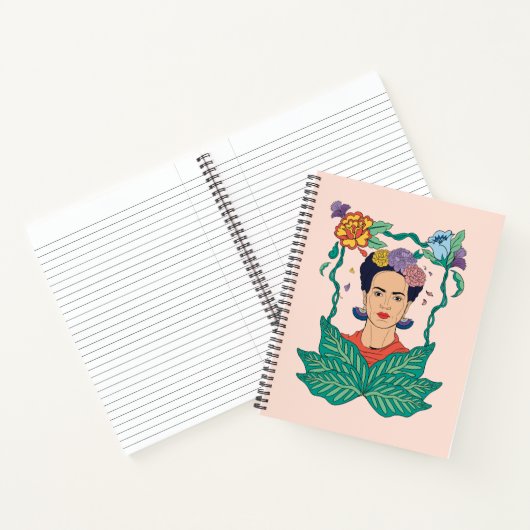 Frida Kahlo Bloemen Lijst Graphic Notitieboek (Binnen)