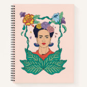 Frida Kahlo Bloemen Lijst Graphic Notitieboek (Voorkant)