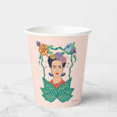 Frida Kahlo Bloemen Lijst Graphic Papieren Bekers (Voorkant)