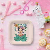 Frida Kahlo Bloemen Lijst Graphic Papieren Bordje (Feest)