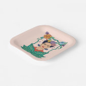 Frida Kahlo Bloemen Lijst Graphic Papieren Bordje (Gebogen)