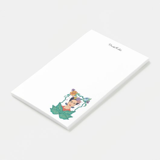 Frida Kahlo Bloemen Lijst Graphic Post-it® Notes (Schuin)