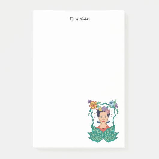 Frida Kahlo Bloemen Lijst Graphic Post-it® Notes (Voorkant)