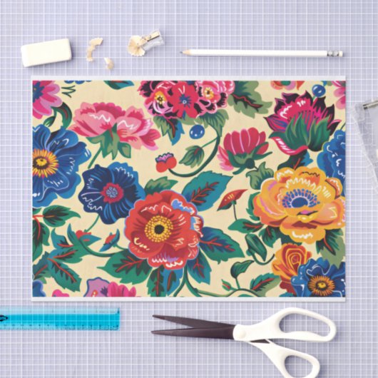 Frida Kahlo Bloemen, Mexicaans, Spaanse Decoupage Tissuepapier (Craft)