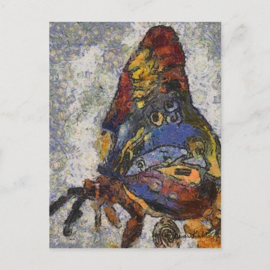 Frida Kahlo Butterfly Monet Geïnspireerd Briefkaart (Voorkant)