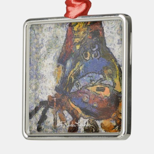 Frida Kahlo Butterfly Monet Geïnspireerd Metalen Ornament (Links)