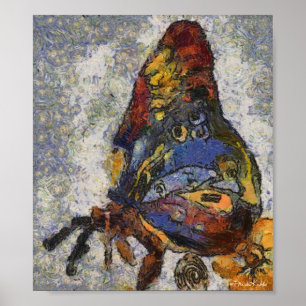 Frida Kahlo Butterfly Monet Geïnspireerd Poster