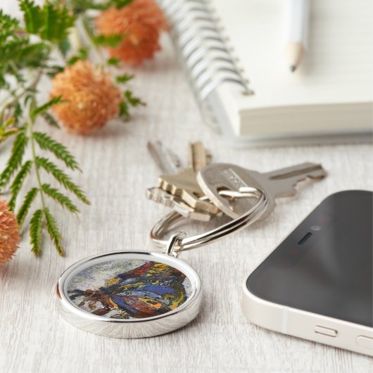 Frida Kahlo Butterfly Monet Geïnspireerd Sleutelhanger (Zijkant)