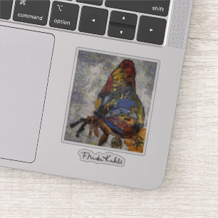 Frida Kahlo Butterfly Monet Geïnspireerd Sticker