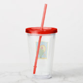 Frida Kahlo Cactus Graphic Acryl Drinkbeker (Achterkant)