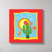Frida Kahlo Cactus Graphic Canvas Afdruk (Voorkant)