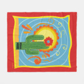 Frida Kahlo Cactus Graphic Fleece Deken (Voorkant (Horizontaal))