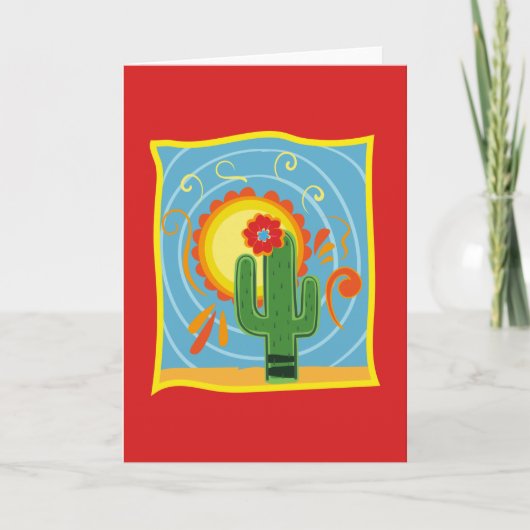 Frida Kahlo Cactus Graphic Kaart (Voorkant)
