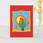 Frida Kahlo Cactus Graphic Kaart (Gele Bloem)