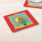 Frida Kahlo Cactus Graphic Kartonnen Onderzetters (Schuin)