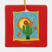 Frida Kahlo Cactus Graphic Keramisch Ornament (Voorkant)