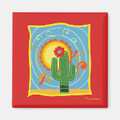 Frida Kahlo Cactus Graphic Magneet (Voorkant)