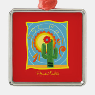 Frida Kahlo Cactus Graphic Metalen Ornament