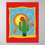 Frida Kahlo Cactus Graphic Poster (Voorkant)