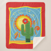 Frida Kahlo Cactus Graphic Sherpa Deken (Voorkant)