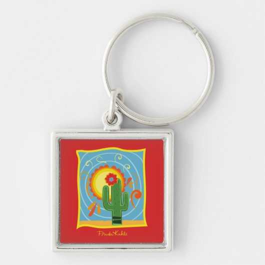 Frida Kahlo Cactus Graphic Sleutelhanger (Voorkant)