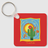 Frida Kahlo Cactus Graphic Sleutelhanger (Voorkant)