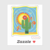Frida Kahlo Cactus Graphic Sticker (Vel)