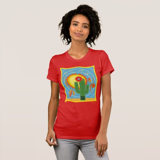 Frida Kahlo Cactus Graphic T-shirt (Voorkant volledig)