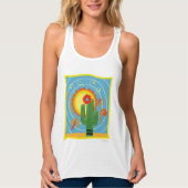 Frida Kahlo Cactus Graphic Tanktop (Voorkant)