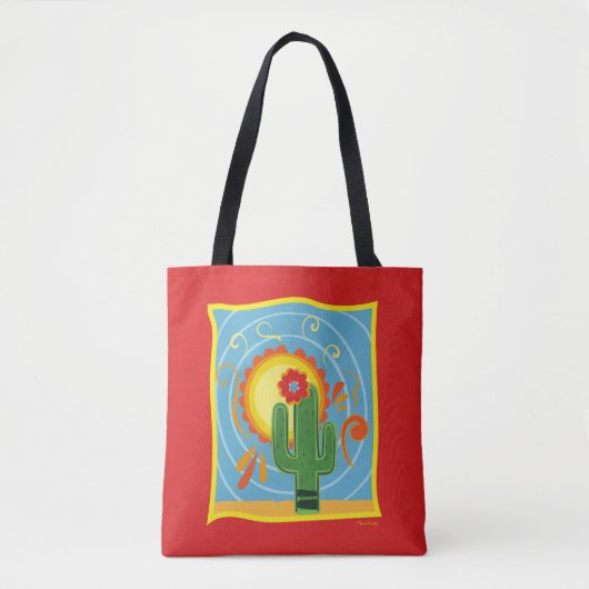 Frida Kahlo Cactus Graphic Tote Bag (Voorkant)