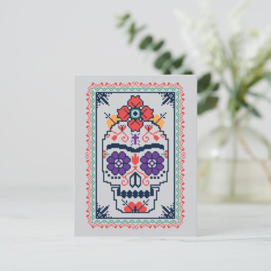 Frida Kahlo | Calavera Briefkaart (Staand voorkant)