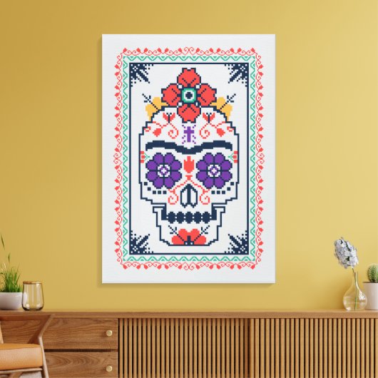 Frida Kahlo | Calavera Canvas Afdruk (Insitu (Woonkamer))