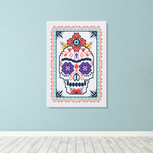 Frida Kahlo | Calavera Canvas Afdruk (Insitu (Houten vloer))