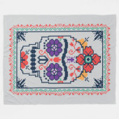 Frida Kahlo | Calavera Fleece Deken (Voorkant (Horizontaal))