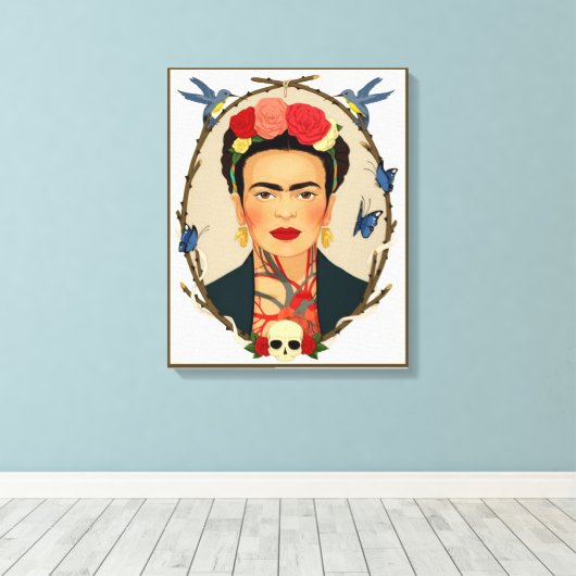 frida kahlo canvas (Insitu (Houten vloer))