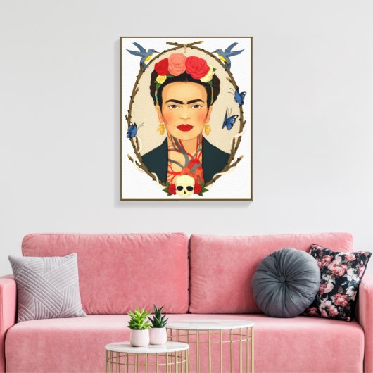 frida kahlo canvas afdruk (Insitu (Woonkamer))