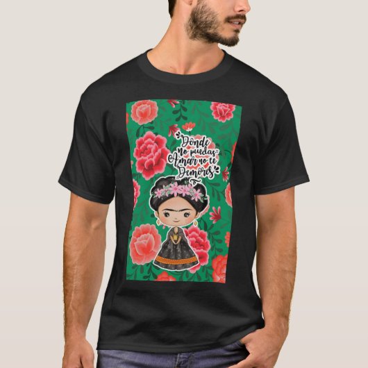 Frida Kahlo Cartoon Phone Case cute frida iPhone C T-shirt (Voorkant)