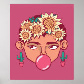 Frida Kahlo Cartoon Poster (Voorkant)