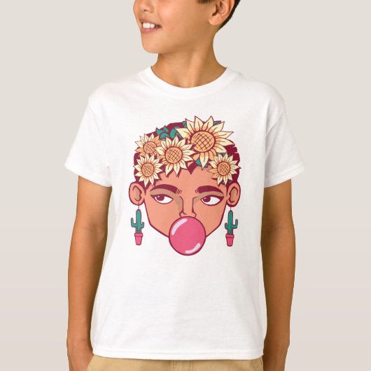 Frida Kahlo Cartoon T-shirt (Voorkant)