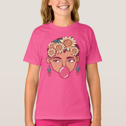 Frida Kahlo Cartoon T-shirt (Voorkant)
