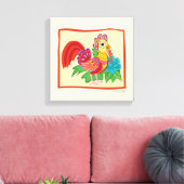 Frida Kahlo Chicken Graphic Canvas Afdruk (Insitu (Woonkamer))