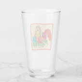 Frida Kahlo Chicken Graphic Glas (Achterkant)