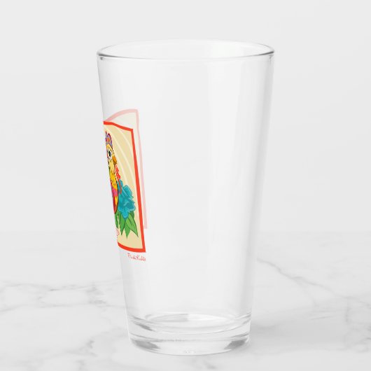 Frida Kahlo Chicken Graphic Glas (Links)
