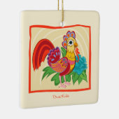 Frida Kahlo Chicken Graphic Keramisch Ornament (Rechts)
