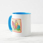 Frida Kahlo Chicken Graphic Mok (Voorkant links)