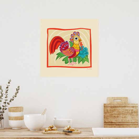 Frida Kahlo Chicken Graphic Poster (Keuken)