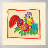 Frida Kahlo Chicken Graphic Poster (Voorkant)
