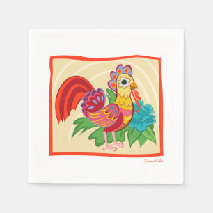 Frida Kahlo Chicken Graphic Servet