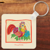 Frida Kahlo Chicken Graphic Sleutelhanger (Achterkant)